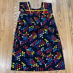 Vtg VILLAGE FAIR Polka Dot House Dress Smock MCM Fashion Medium